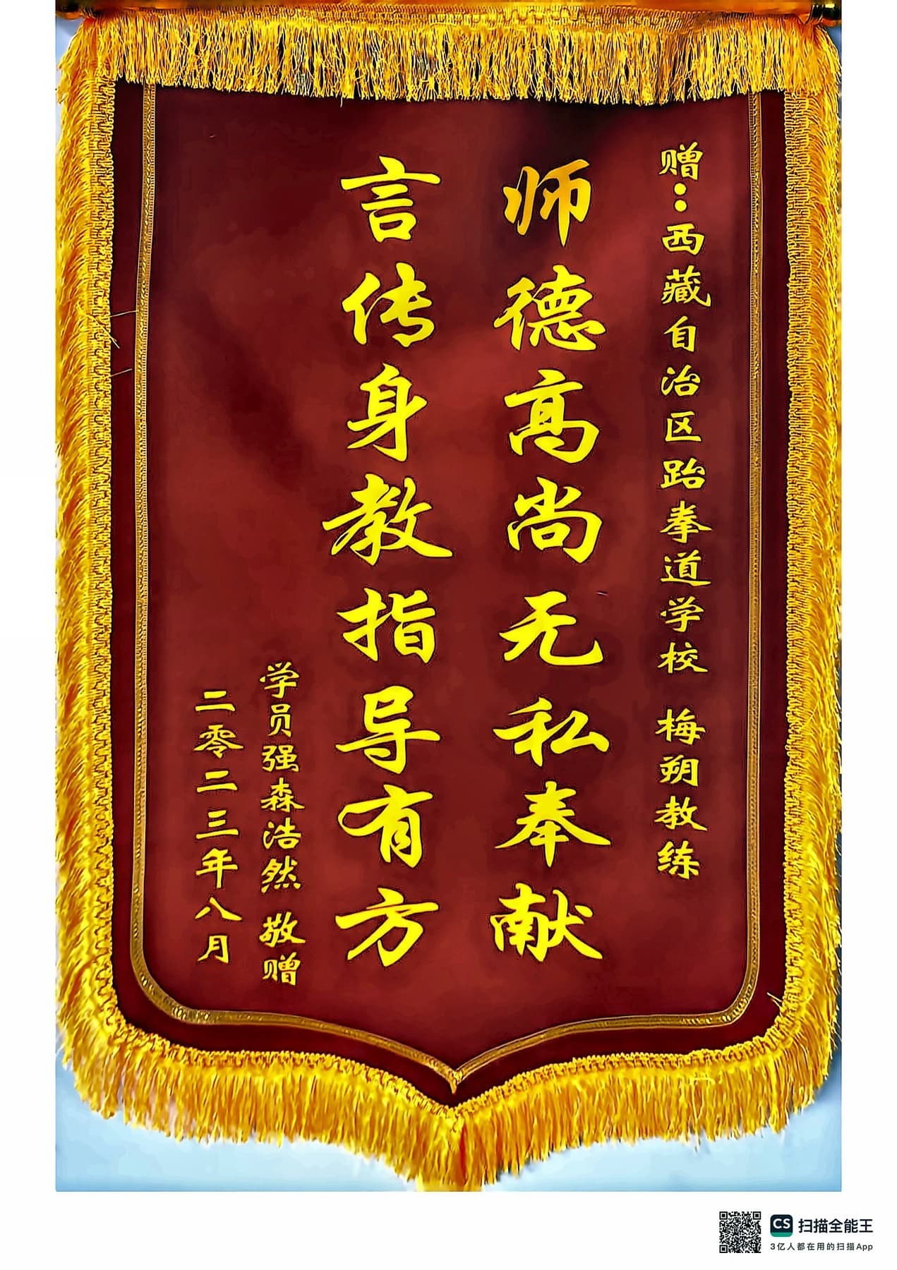 师德高尚，无私奉献